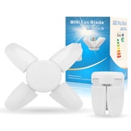 Folding Lamp - Lamp daun - Fan Model Lamp 4 Wings LED E27 28W /6500k Folding Fan Mini Blade Bulb