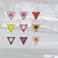 Luggage Sticker Nine Types Motorcycle Car Dangerous Ejection Chair Bounce eject Triangle Button Avia