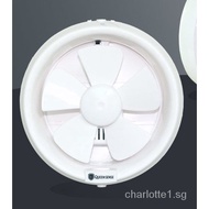 【twinkle】Exhaust Fan Window Mount Ventilating Fan/6-Inch Ventilation Exhaust Fan round Hole Louver Toilet Glass E6-Inch Household Mute Exhaust 185mm