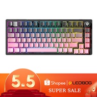 AULA LEOBOG Hi75 75% Side Engraving Mechanical Keyboard 81 Keys Wired Hot Swap RGB Gasket Structure 
