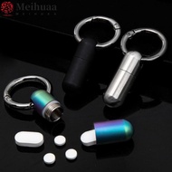 MEIHUAA  Container, Portable Mini Titanium Alloy Keyring, High Quality Ultra-light Waterproof Outdoo