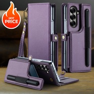 Leather Flip Cover For Samsung Galaxy Z Fold 7 ZFold 6 Fold7 Fold6 ZFold7 SM-F966B/DS 5G Phone Case 