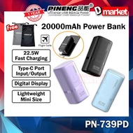 Pineng PN-739 20000mAh Powerbank Super Mini Power Bank Original Pineng Powerbank PN739 PN-739PD