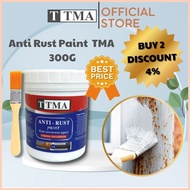☜ ☾ ✒ TMA 300g Anti rust Paint with brush, Water based metallic paint