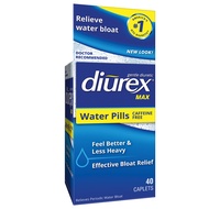 Diurex Max Water Pills - Maximum Strength Caffeine Free Diuretic - Relieve Water Bloat - 24 Count