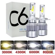 2piece C6 Original Headlight H4 LED Car LED Headlamp  Fog Light Bulb