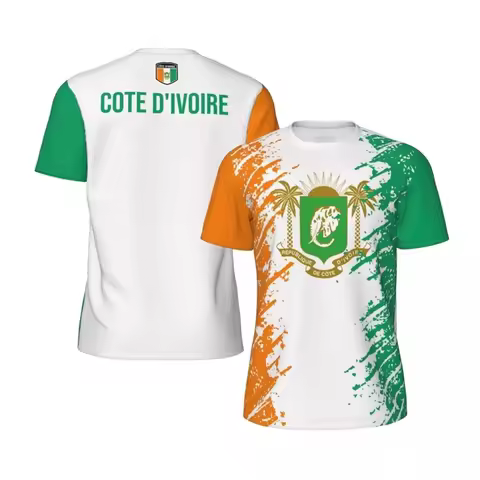 Cote D'Ivoire Football T Shirts Men Kids Quick Dry 3d Printed Tshirt Summer Sports Running Fitness T