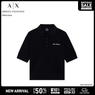 Armani Exchange เสื้อโปโลผู้หญิง รุ่น XW000887-AF10819-MC021 สีดำ