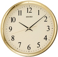 นาฬิกาแขวนผนัง ตัวเรือนเป็นพลาสติก SEIKO รุ่น QXA417S สีเงิน QXA417G สีทอง ขนาดตัวเรือน 31 ซม. ทรงกลม หน้าปัดสีขาว Quartz 3 เข็ม  เครื่องเดินเงียบ
