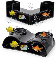 Fish Tunnel, 2 Sizes Aquarium Underground Tunnel Fish Caves, 17.6/12.5 cm Plastic Shrimp Hide Aquari