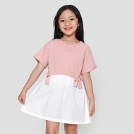 Little M Short Sleeve Midi Dress Kombi Woven Pita Depan 122768382