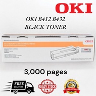 OKI B412 B432 B512 MB472 MB492 Black Toner 3K (Original) 45807103