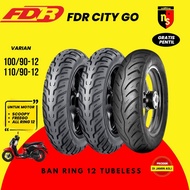 VELO NEW FDR SERIES CITY GO 100/90 FRONT TUBLES TYRE Ring 12 or GRIPVELO 100/90-12 BONUS VALVE