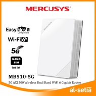 Mercusys MB510-5G AX1500 / MB520-5G AX3000 5G Wireless Dual Band Wi-Fi 6 Router, Nano Sim Card Slot&