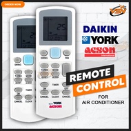 DAIKIN/YORK/ACSON Aircond Remote Control Air Cond Conditioner DGS01 ECGS01-i York yk3 yk-2019