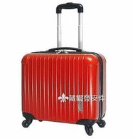 《 補貨缺貨中葳爾登》 多功能多夾層17吋電腦拉桿行李箱超級輕硬殼旅行箱鏡面登機箱17吋8002紅色