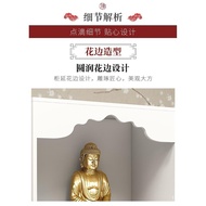 Buddha Niche Clothes Closet Altar Household Buddha Cabinet Altar White Bodhisattva God of Wealth Statue Cabinet Economic