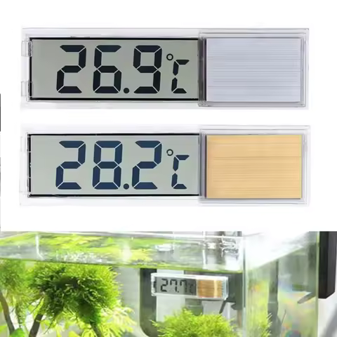 Electronic Fish Tank Temperature Waterproof Aquarium Thermometer 3D Digital LCD Fish Turtle Temp Aqu
