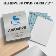 [BLUE HORSE] White Dry Sandpaper 9x11” | Grit P150 - P600 | Wood & Metal Abrasive Paper