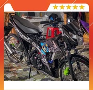 tem rời satria Daruma full đen xanh