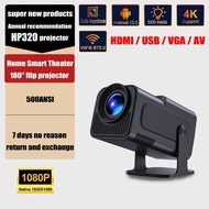 4K Ultra HD HP320 Projector - Android 13.0 Smart Wireless Sync 180° Rotation Portable for Home Enter