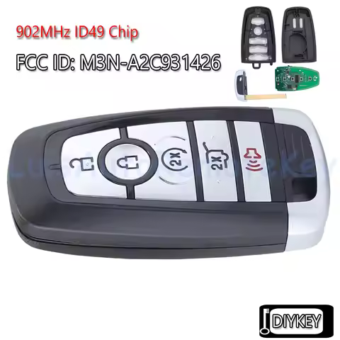 5Buttons Smart Remote Car Key Fob 902MHz ID49 Chip for Ford Expedition Explorer Escape Edgs ST 2017-
