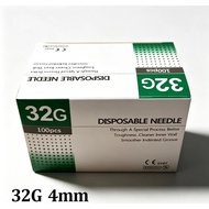 32G 10pcs 100pcs Disposable beauty Needle 4mm 6mm 13mm  beauty tool used for 1ml syringe