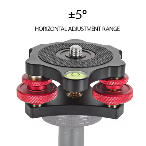Camera Leveler, LP‑64 Camera Tripod Ball Head Leveling Base Aluminum Triple Wheel Leveler Bubble Lev
