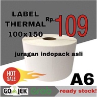 THERMAL LABEL STICKER 100 X 150 BARCODE 100X150 SIZE A6