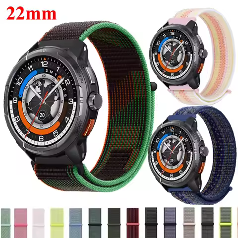 22mm Nylon Loop For HAYLOU Solar Ultra Sport Strap For Haylou Watch 2 Pro 4 4S/Solar 5/Solar Neo/RT2