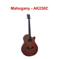 AK Guitar AK-220C 230C 40 Inch Acoustic Guitar Spruce Top / Mahogany Side & Back Cutaway + Accessori