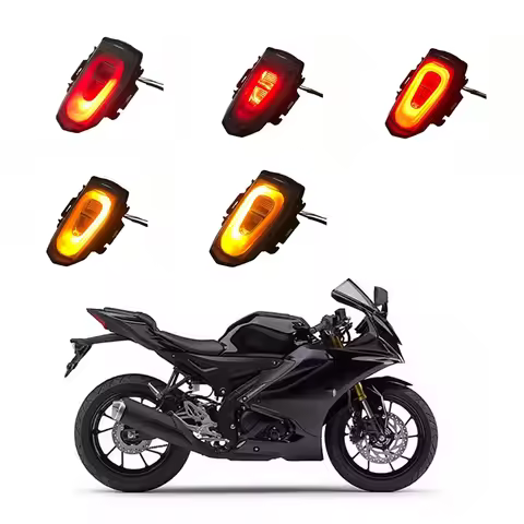 Motorcycle Rear LED Dynamic Brake Light Taillight For R15 V3 2017-2022 V4 R15M 2023+ Turn Signal Lig
