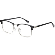 Cyxus Blue Light Blocking Glasses for Men Women, Half Rim Square Metal Frame Computer Gaming Glasses