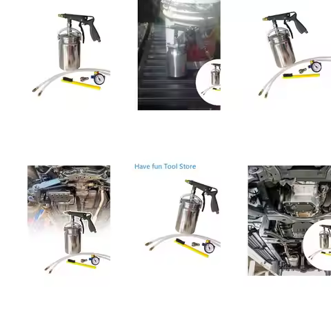 193B 1000ml Industrial Grade Sprayer Guns For Vehicle Chassis with 2Flexible Wands For Complex Surfa