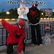 Spider-man men's and women's unisex zip-up fleece hoodie with all sizes on top of MOSSSHOPUNISEZ hat