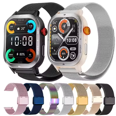 20 22mm Magnetic Loop For HAYLOU IRON NEO/Solar 5/Neo Milanese Strap For Haylou Solar Pro/2Pro/Haylo