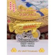 Jw 999 Gold Arowana Ornament/Decoration | 999足金金龙鱼摆件