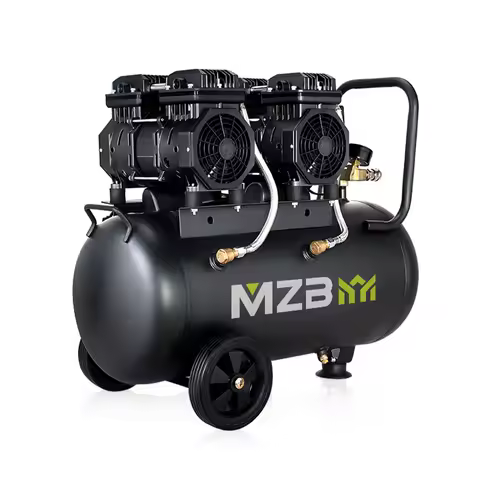 Super Silent 50l 1.2kw Twin Cylinder Mini Oil Free Air Compressor