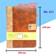 Sổ Bìa Da Cao Cấp Genius 240 trang - sổ tay ghi chép khuy bấm Gia Nguyễn --