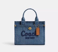 全新 包郵 COACH Cargo 20 丹寧托特包