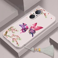Huang-br Huawei Nova 7i Nova 5t Nova 3i Nova 7 Nova 7 Se Nova 9 Phone Case Flower and Butterfly Silicone All-inclusive Anti-drop Phone Case