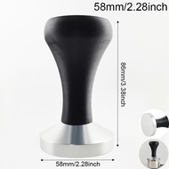 51Mm 53Mm 58Mm Coffee Tamper Flat Base Black Wood Handle Coffee Making Accessories