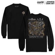 Men's Long Sleeve T-Shirt | Japan art | Akuma | Guntai cloth | Original original