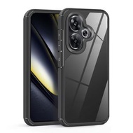 全城熱賣 - 適用於小米 Poco F6 金甲二合一透明手機殼（黑色）