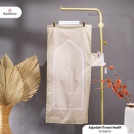 Tazbiya X Kemiso Prayer Rug Travel Anti-Slip Waterproof - HADIF CREAM Thick Premium 2024 Latest Mode
