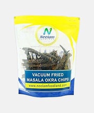 Neelam Foodland Vacuum Fried Masala Okra Chips, Bhindi Chip, Snakcs 100g