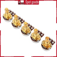 XI 5Pcs B500k Potentiometer Splined  Electric Guitar Bass Effect Amp Tone Volume