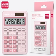 Deli Desktop Calculator 12 Digit Dual Power Soft Lighting Display Blue 1200-BLU/1200-PINK/1200-WTE