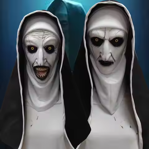 Halloween Scary Nun Mask The Conjuring 2 Movie Prop Horror Party Accessory Wholesale
