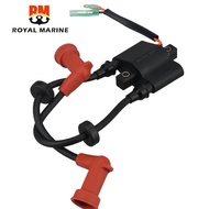 Ignition Coil 6B4-85570 For Yamaha Outboard Motor 2T 9.9D 15D 6B3 6B4 New Model 6B4-85570-00 boat en